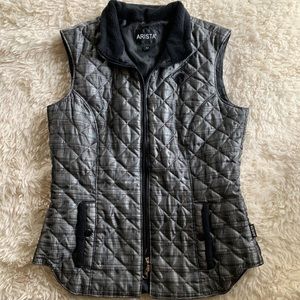 Arista Equestrian grey zip-up vest. Size small